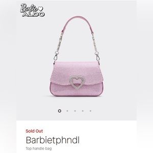NEW: Barbie™ x ALDO limited-edition collection 90s-inspired pink shoulder bag.